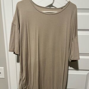 BYLT Basics Ribbed Men's Tan Casual Shirt